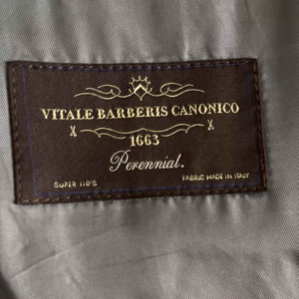 Proper Cloth Mens Navy Blue Wool Sharkskin Perennial Custom Fit‎ Blazer Jacket - Picture 5 of 6